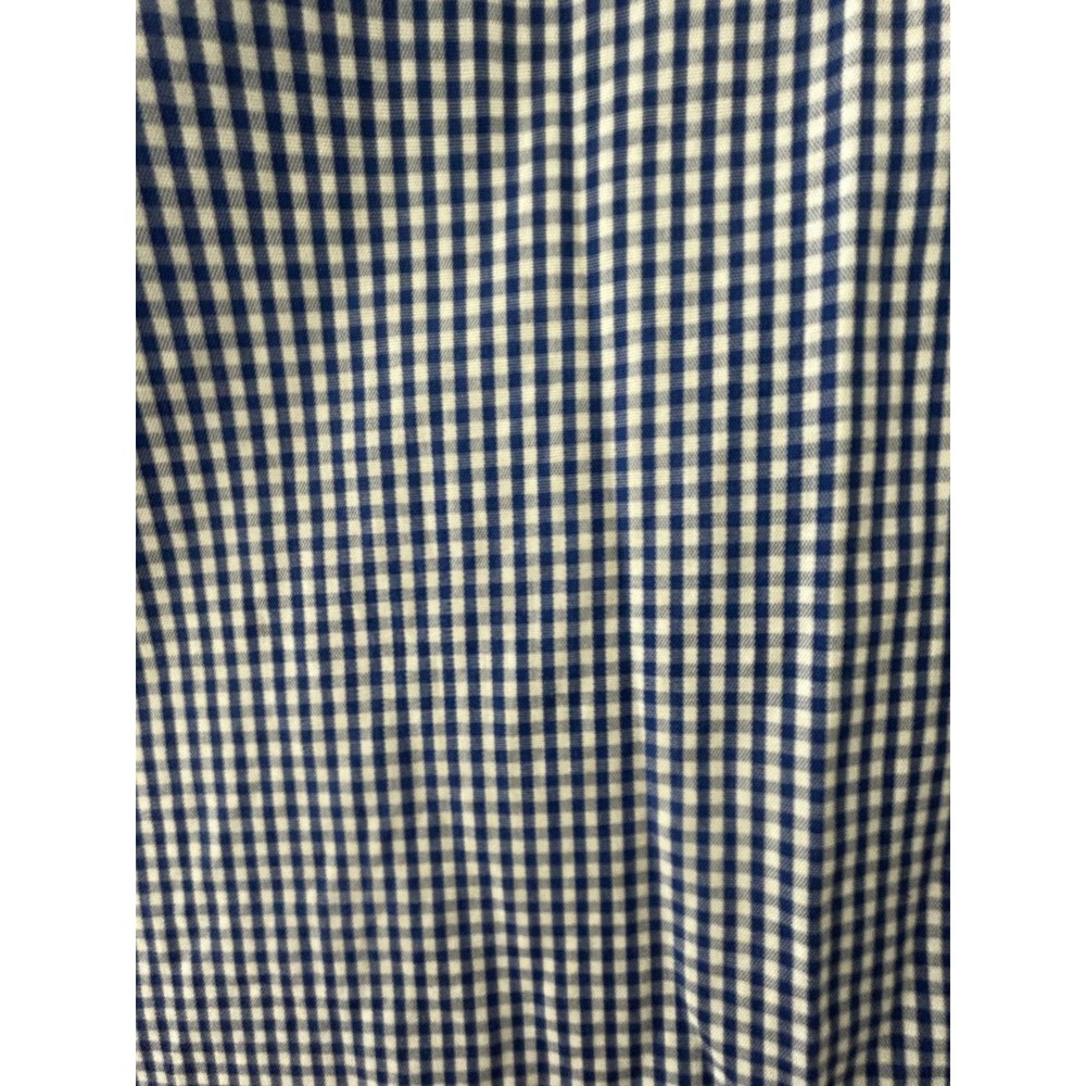 Robert Talbott Dress Shirt Men 17 Blue Checkered Single Chest Pocket Button Down - Picture 7 of 10